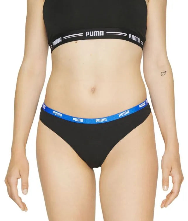 Chiloți de damă Puma String 3p roz-orhidee-albastru Mix