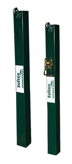 Conjunto de postes tenis quadrados fixos 80x80mm