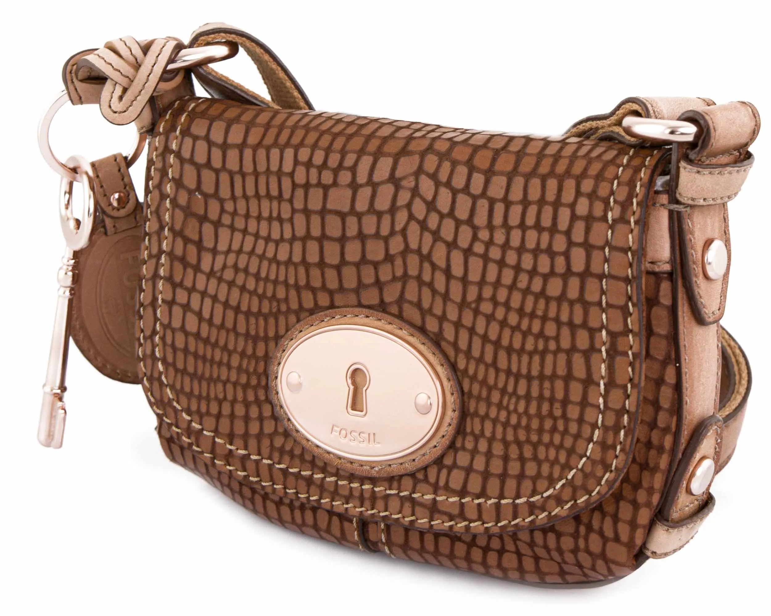 Дамска чанта Fossil Handbag Maddox Small Flap Brown