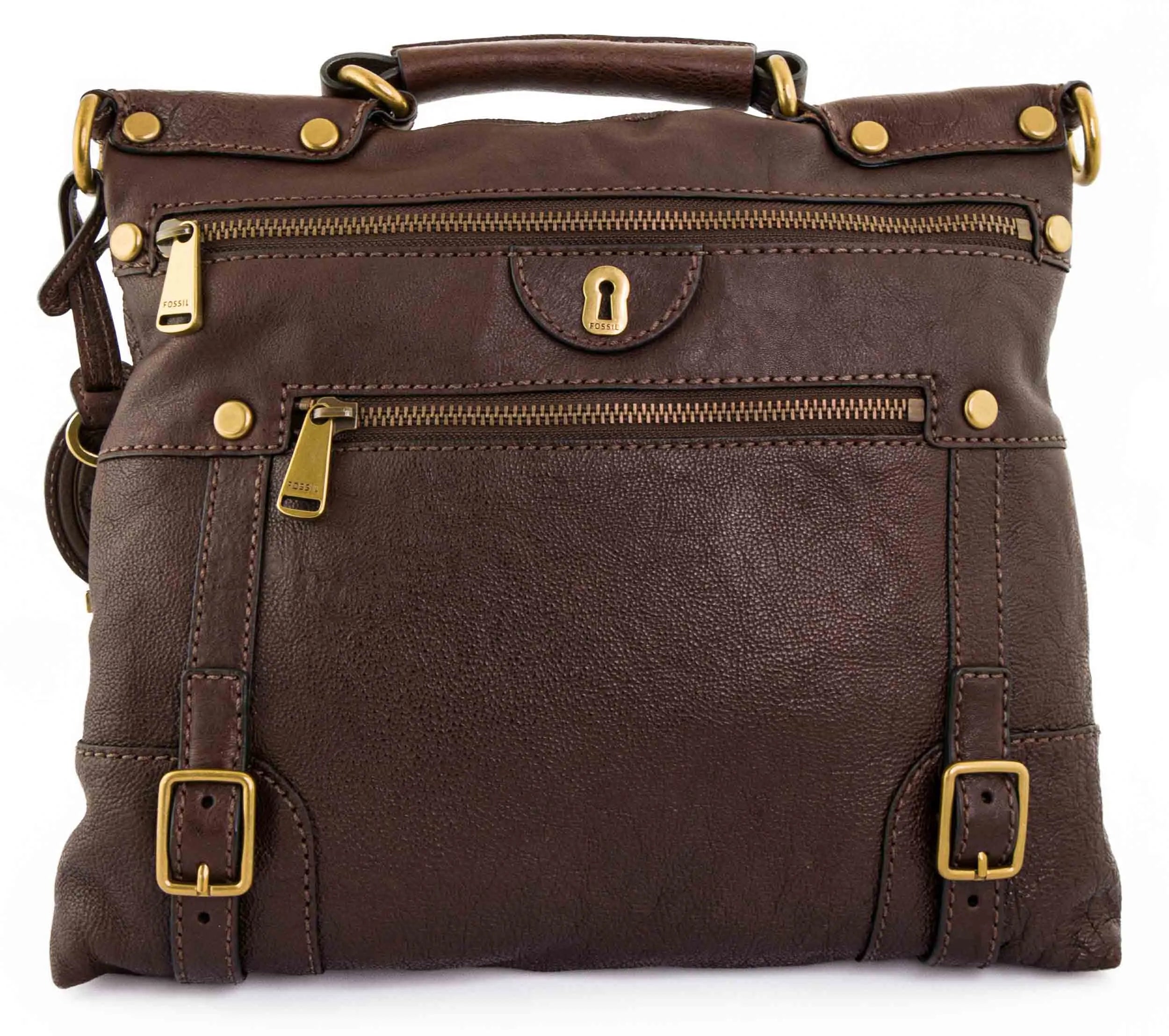 Kézitáska Fossil Wmns válltáska Emilia Flat Crossbody Brown
