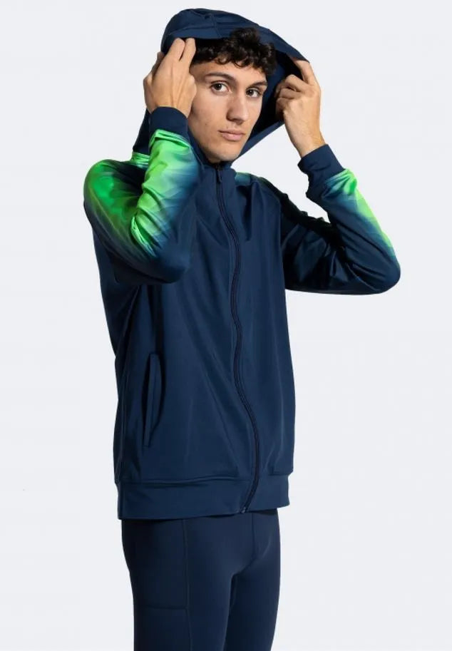 Moletom masculino joma elite ix zip-up marinho-fluor verde azul/verde m