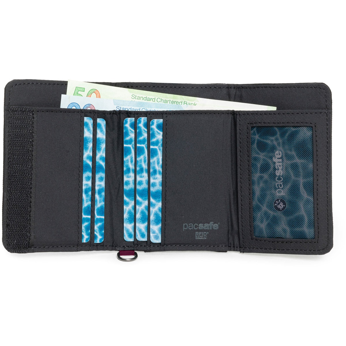 Pacsafe Rfidsafe Trifold Wallet Slate