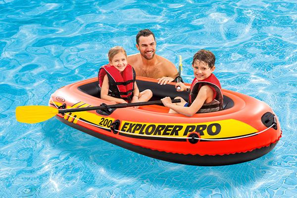 Intex Explorer Pro 200 Inflatable Boat Set With Paddles And Pump**