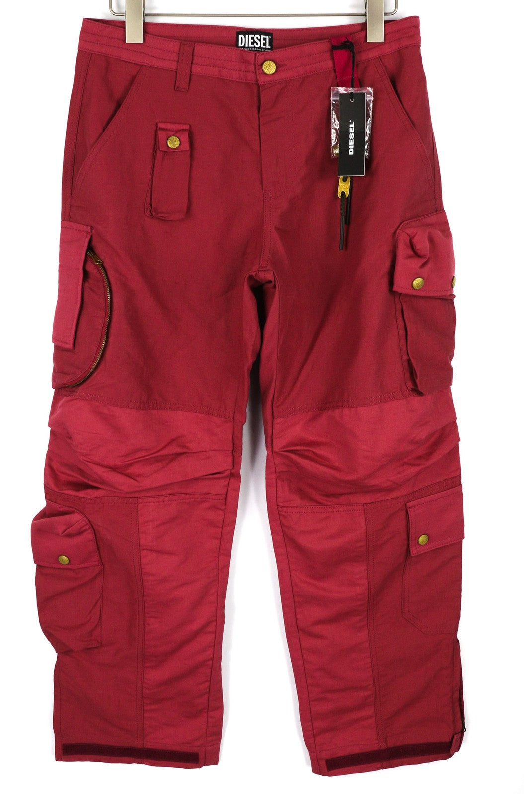 Diesel P-giulia Damebuksersburgundy Linned Cargo Wide Fit Rrp300