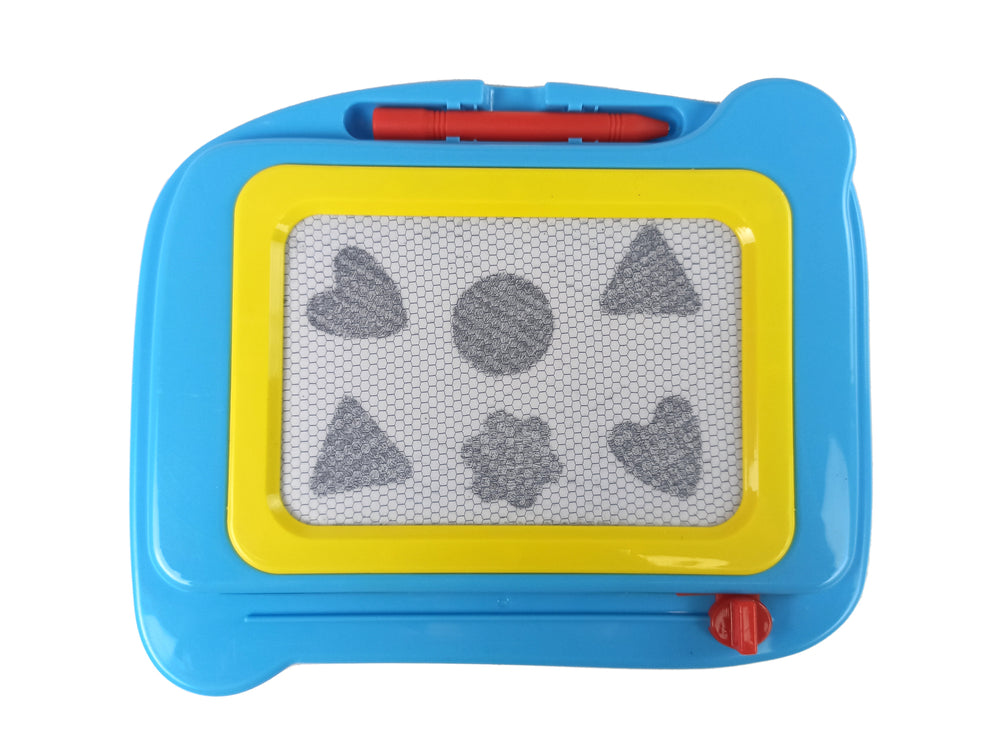 Set Of 2 Magnetic Table With Stamps Blue And Yellow