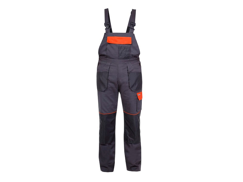 Pantaloni con bretelle Grafite-arancione 190gm2 S (48 ) Ce Lahti