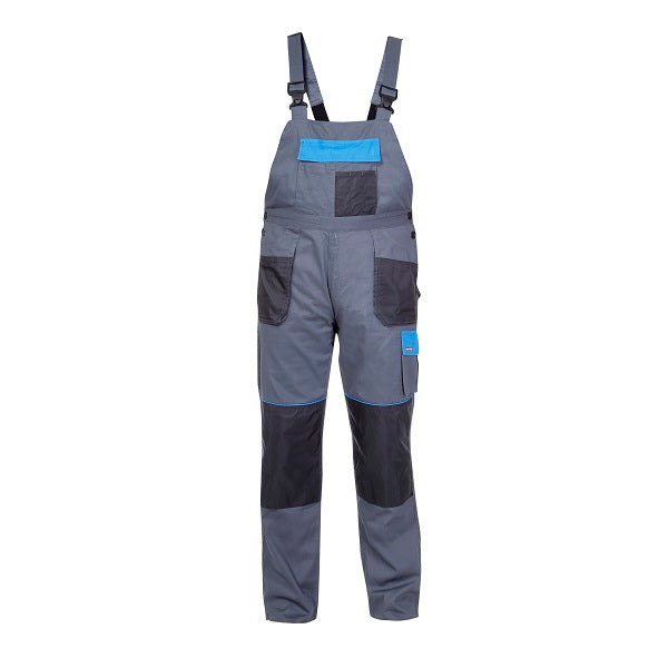 Pantaloni con bretelle Grigio-blu 100% cotone 190 gm2 L(52) Ce Lahti