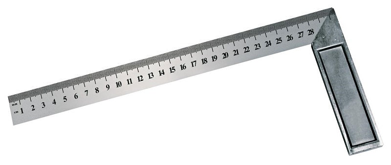 Try Square Size 250 Mm. Cast Iron Frame. Stainless Blade (marked Stainless ) Metric Scale On Both Sides Of Blade.