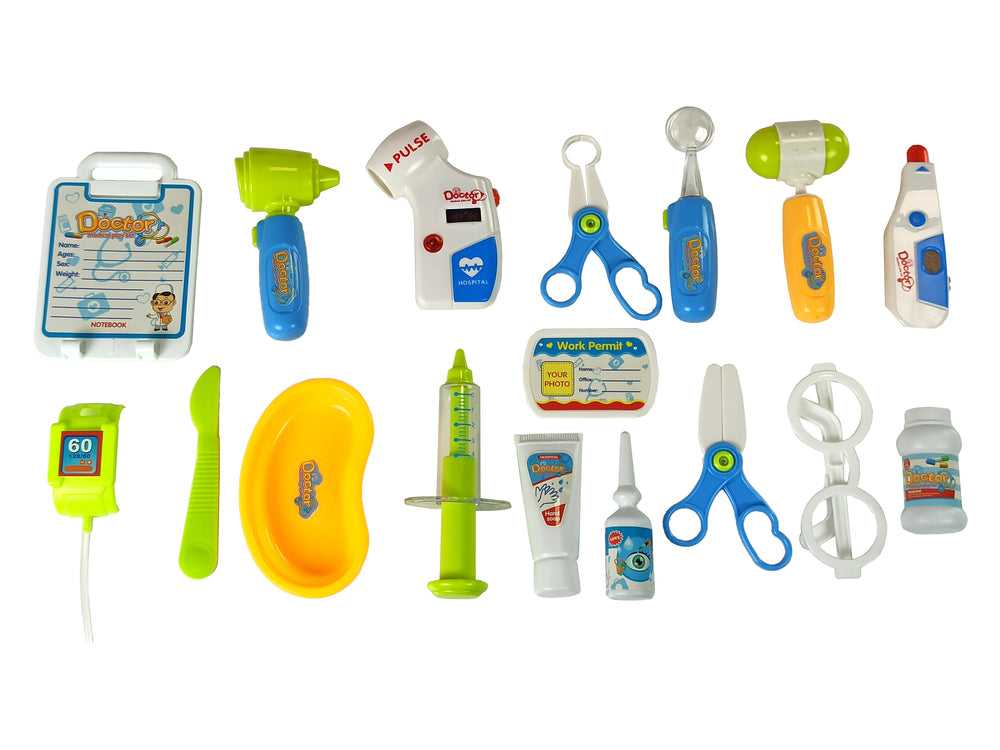 Doctor's Set On A Trolley Doctor's Table For Children Doctor Ekg 17 Pcs.