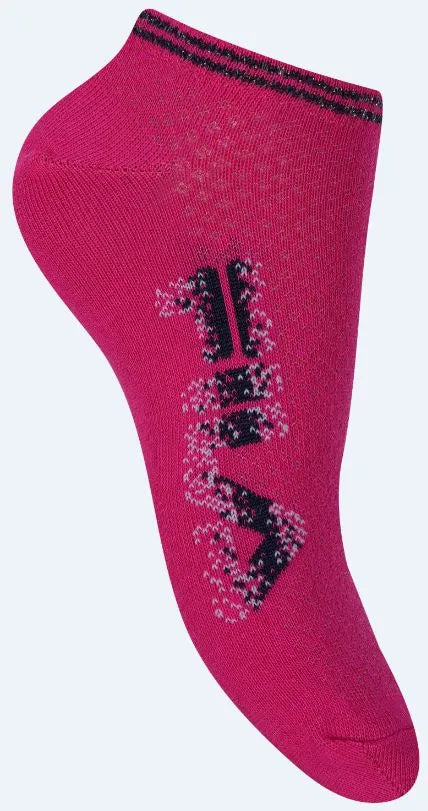 Fila 3-pack com tênis flor meias 35-38