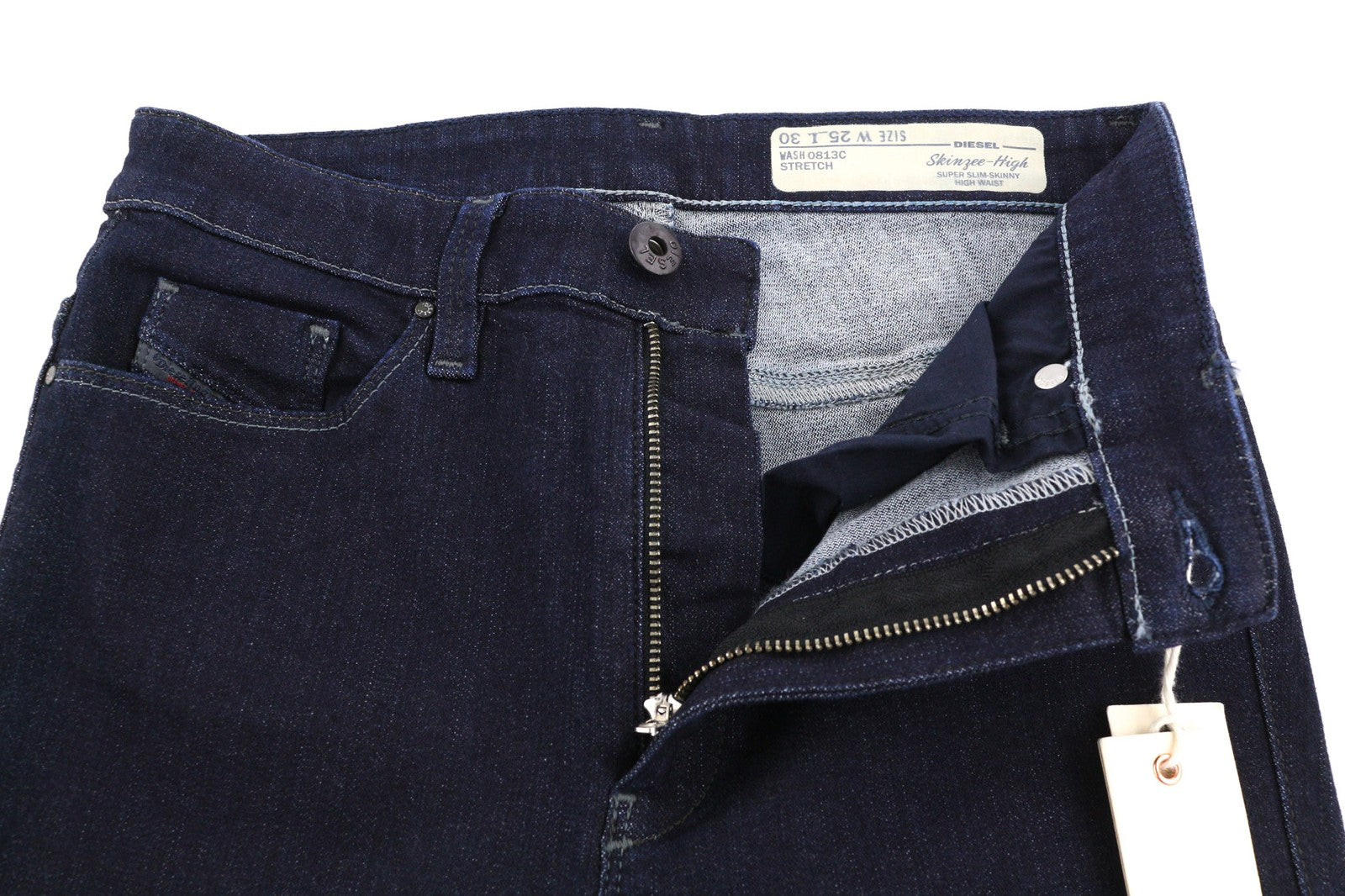 Diesel Skinzee-high 0813c Damesjeansblauw Super Slim Skinny Fit