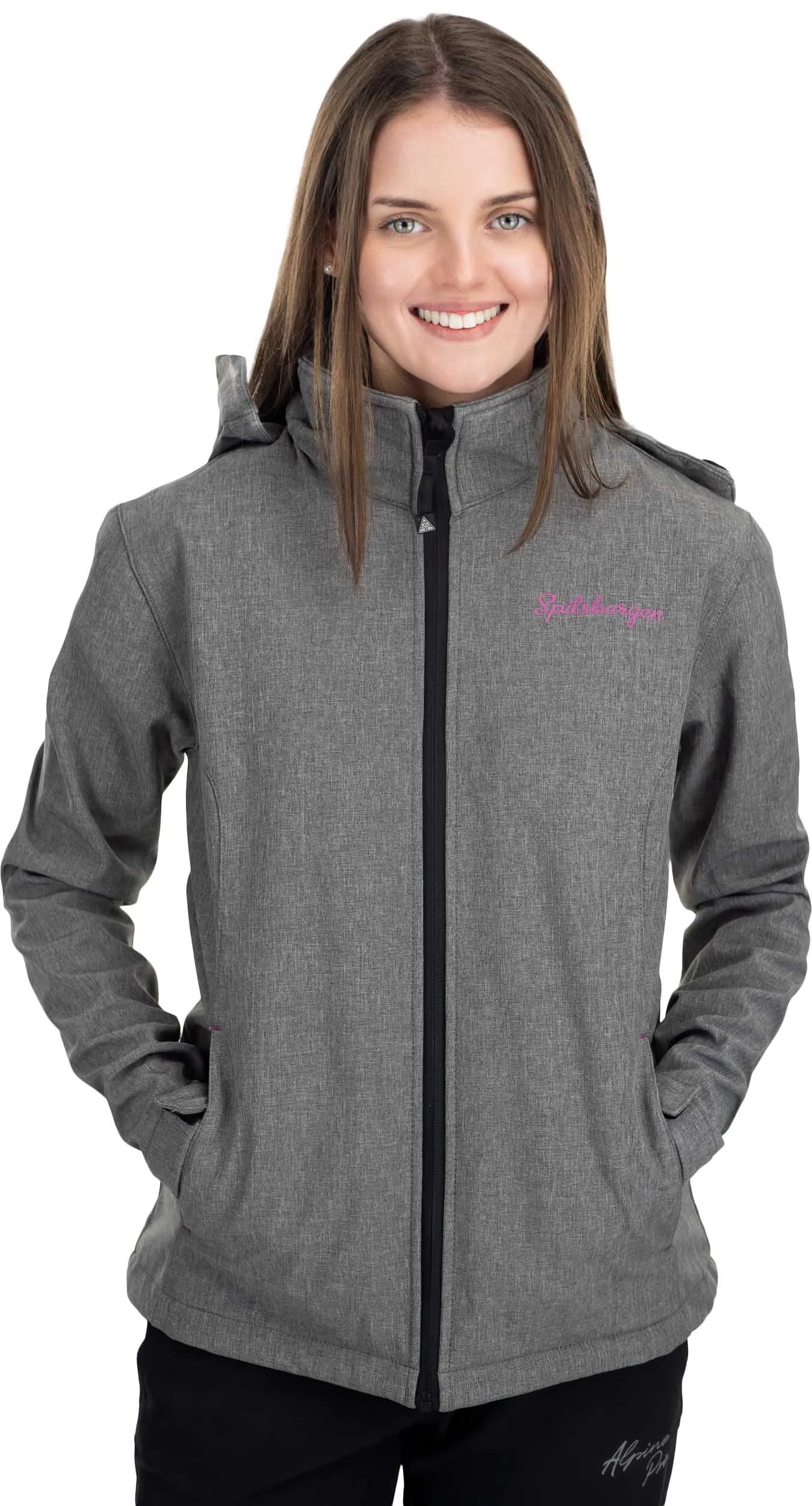 Dames softshell jas spitsbergen noorwegen wms softshell jas mela grijs xl