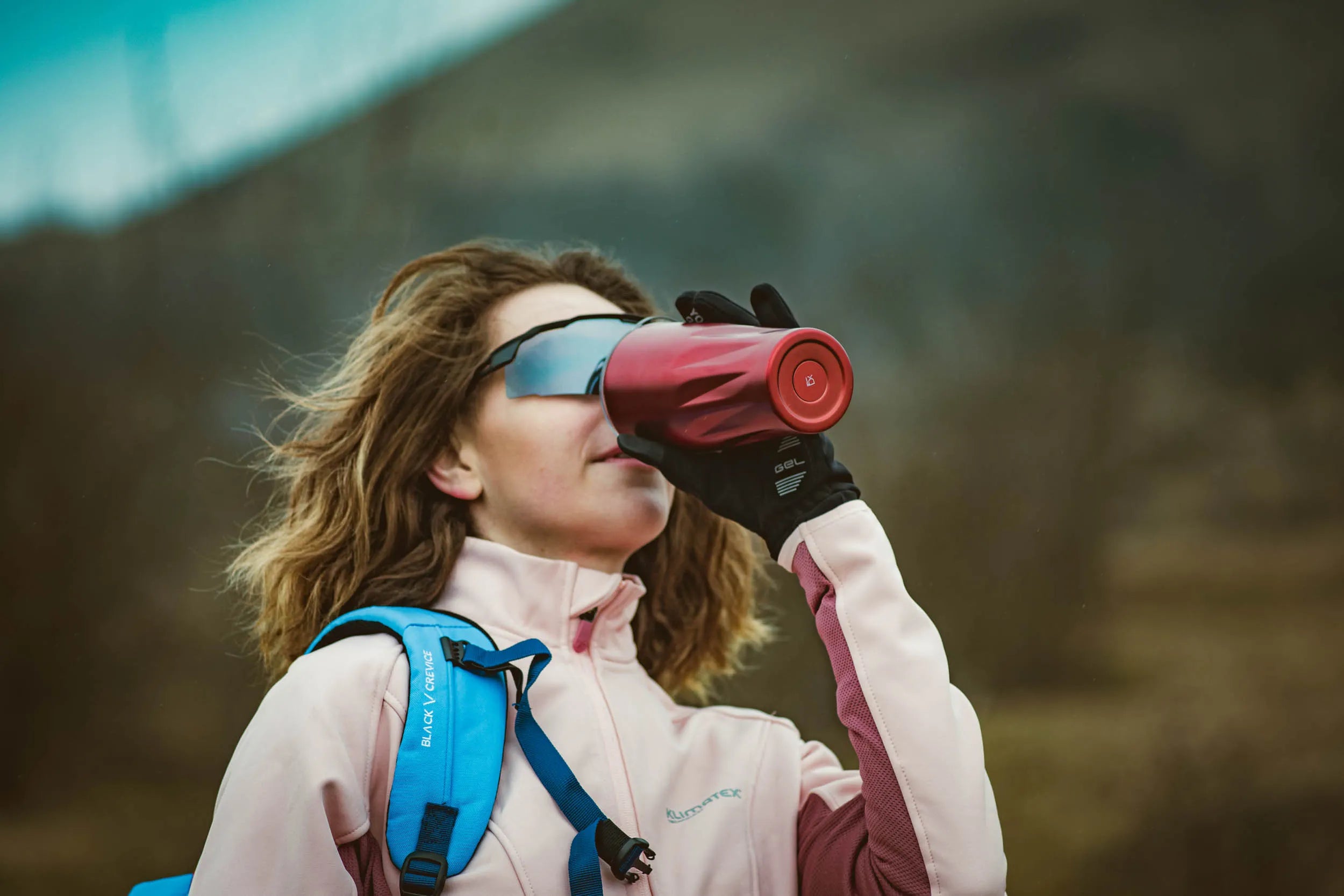 Thermo mug xd dearadh copar dearg