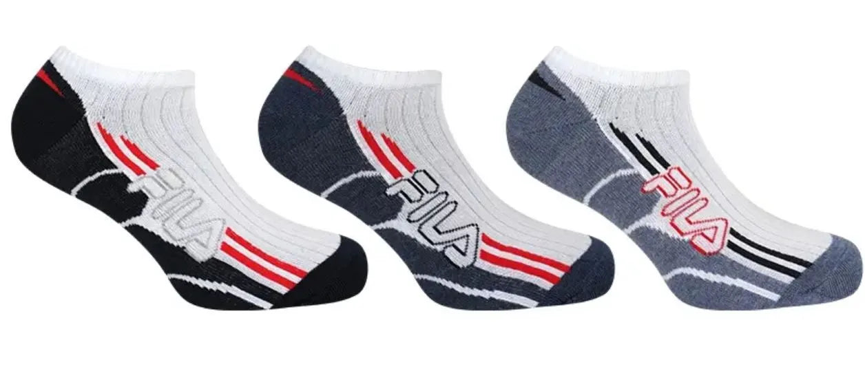 Socken Fila 3er-Pack Sneaker Weiß-Marine 43-46