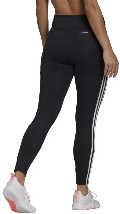 Damleggings adidas wms hig rise 3 ränder 7/8 tight svart xs