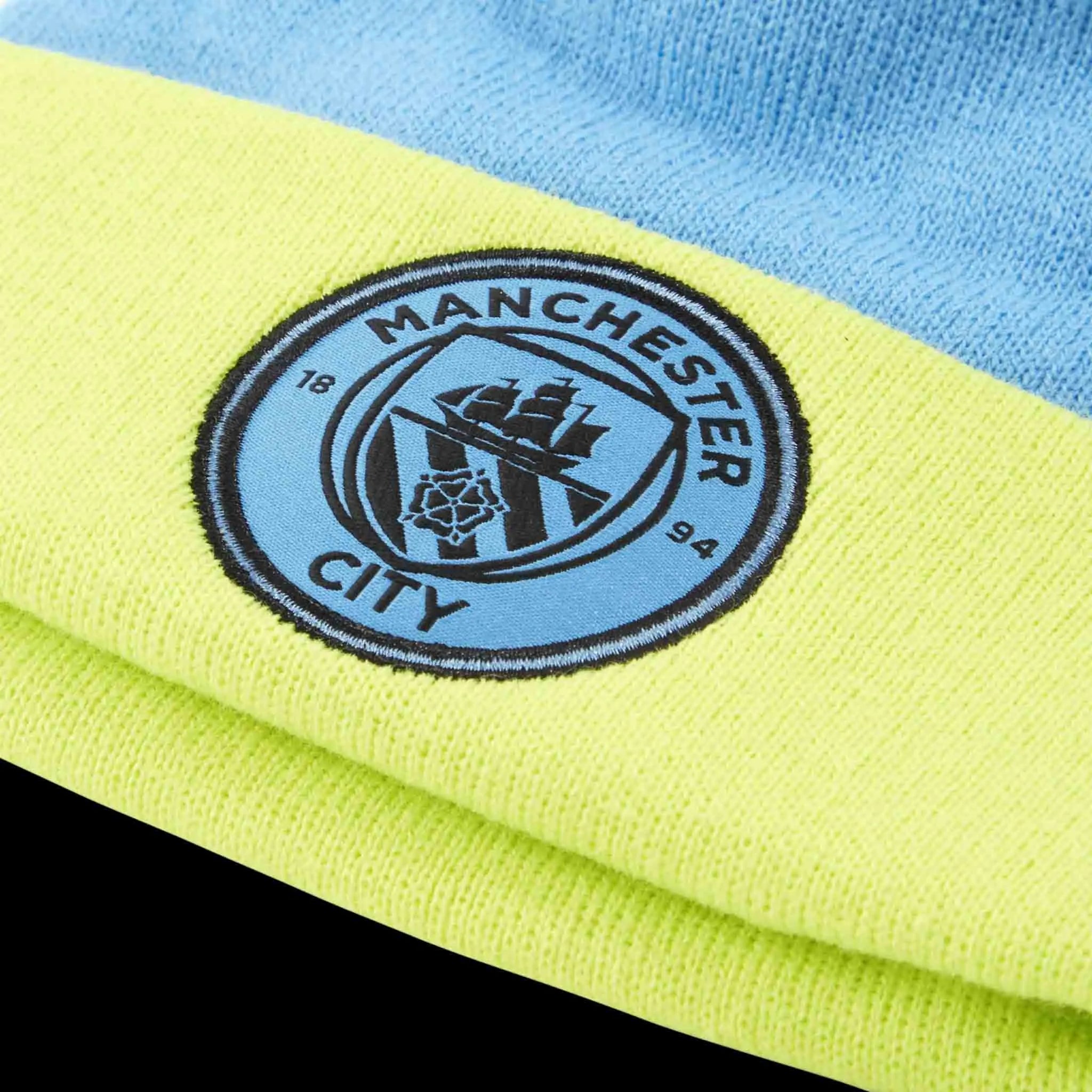 Puma Man City Jr Mcfc Lw Pom Pom Beanie blauwe kindermuts