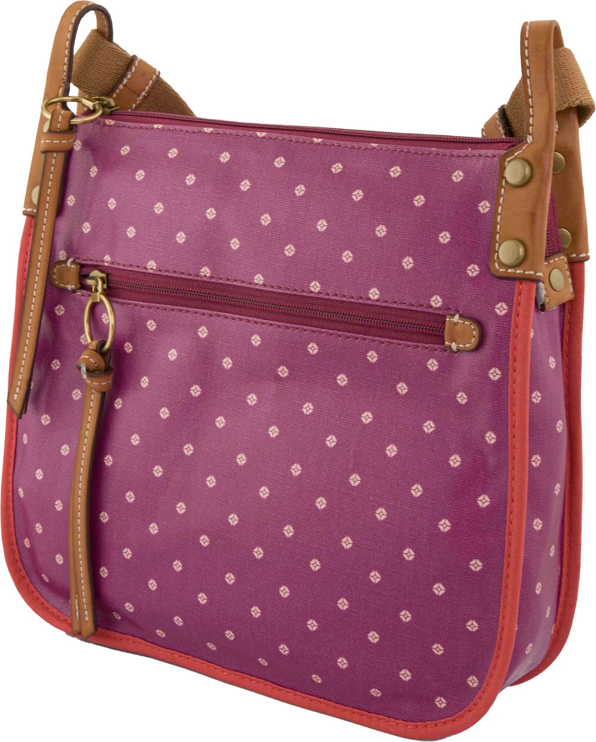 Kabelka fossil keyper přes rameno 28 cm fialová