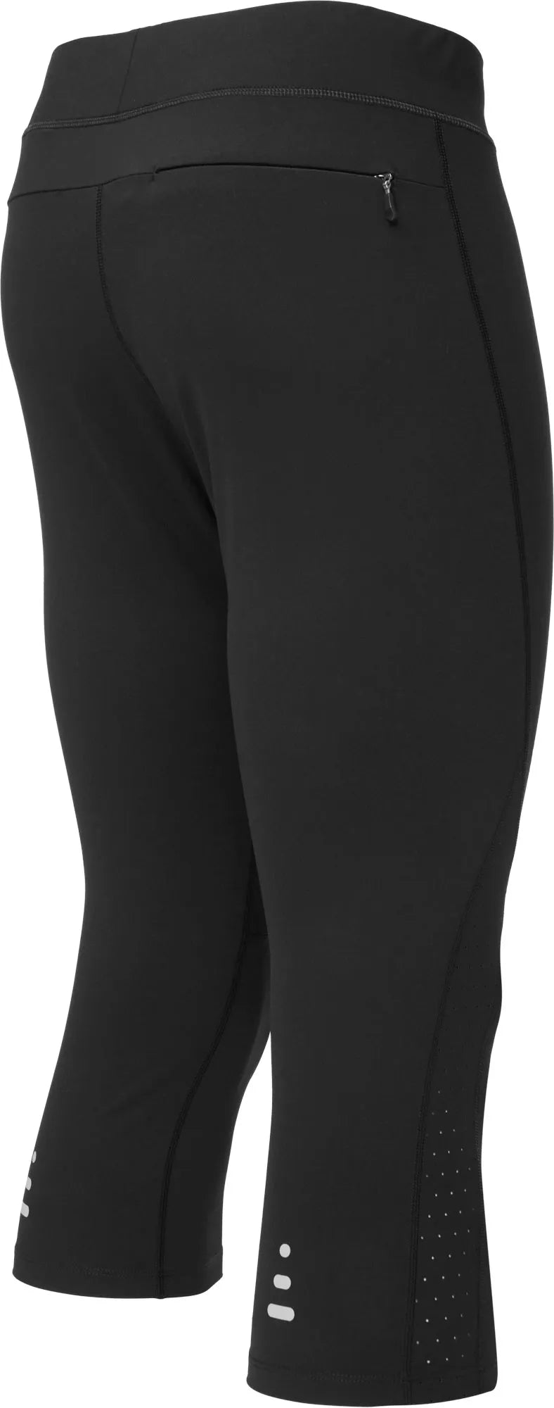 Leggings a 3/4 da corsa da uomo Klimatex Dylan Nero 2xl