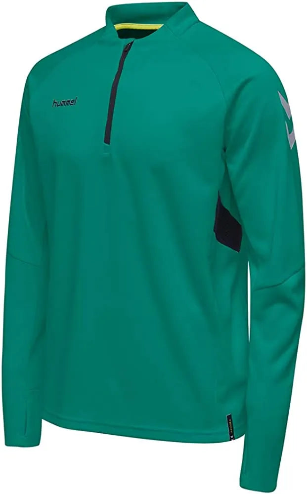 Hummel tech move halv lynlås grøn herresweatshirt l