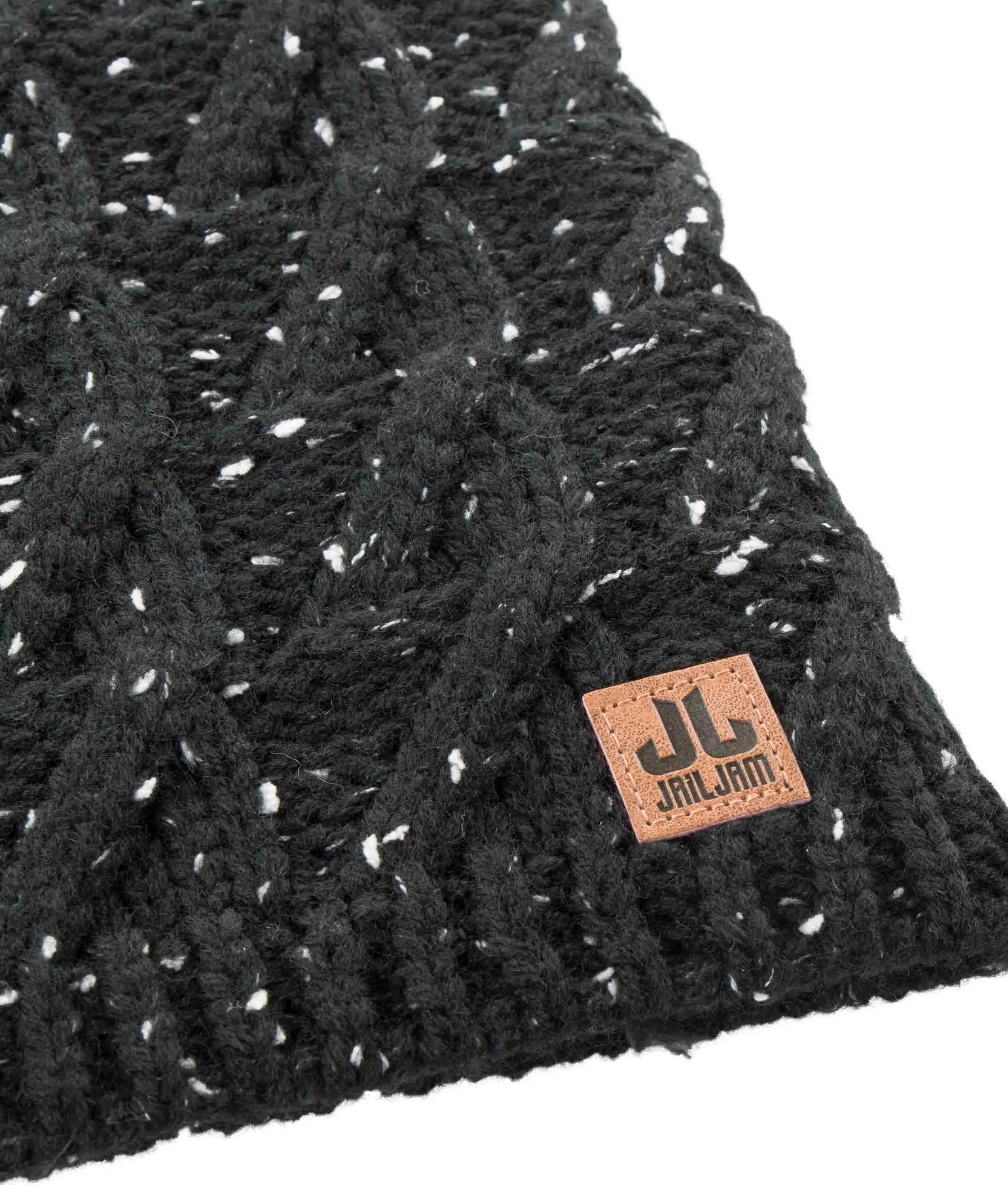 Zimná nákrčník väzenská džem braies loop čiapka unisex perleťovo čierna