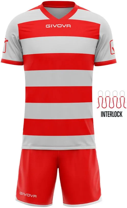 Sports Set Givova Rugby Light Grey-red