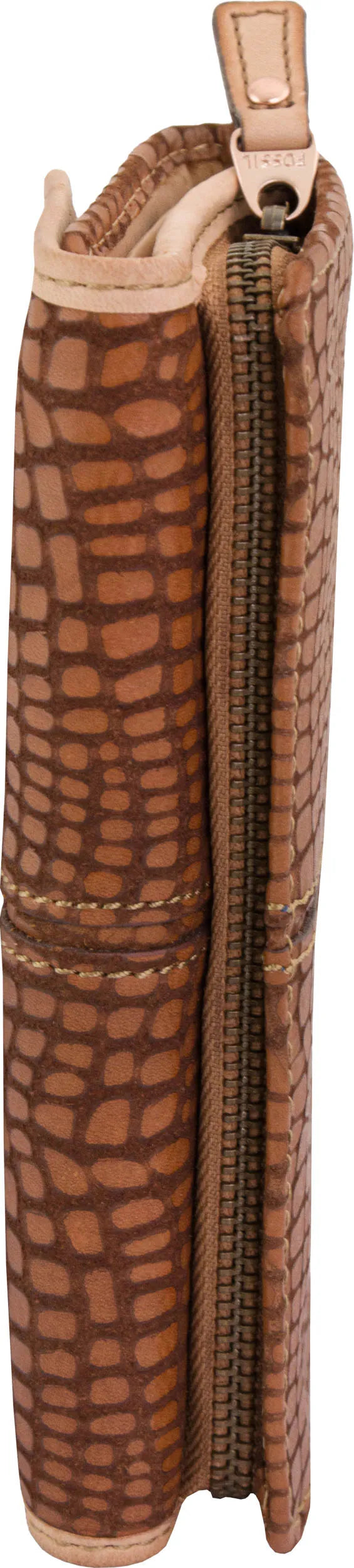 Dámská peněženka peněženka z fosilní kůže maddox 24 spojka sedlo hnědá