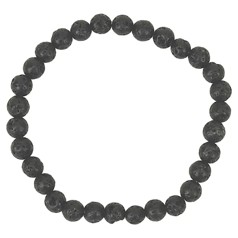 Náramok Black Lava Rock --balenie 10ks - ±0,7cm