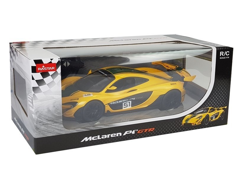 Mclaren P1 Gtr Remote Control Car Rc Rastar Yellow 1:14