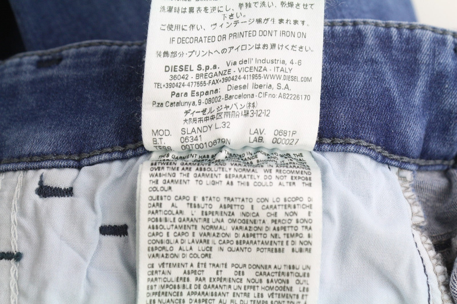 Diesel Slandy 0681p Női Jeanssuper Slim Skinny Stretch Rrp155