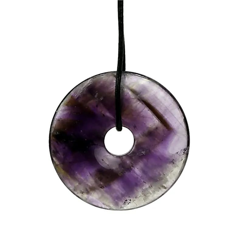 Donut-Amethyst ohne Kordel – Packung mit 3 Stück – 4 cm