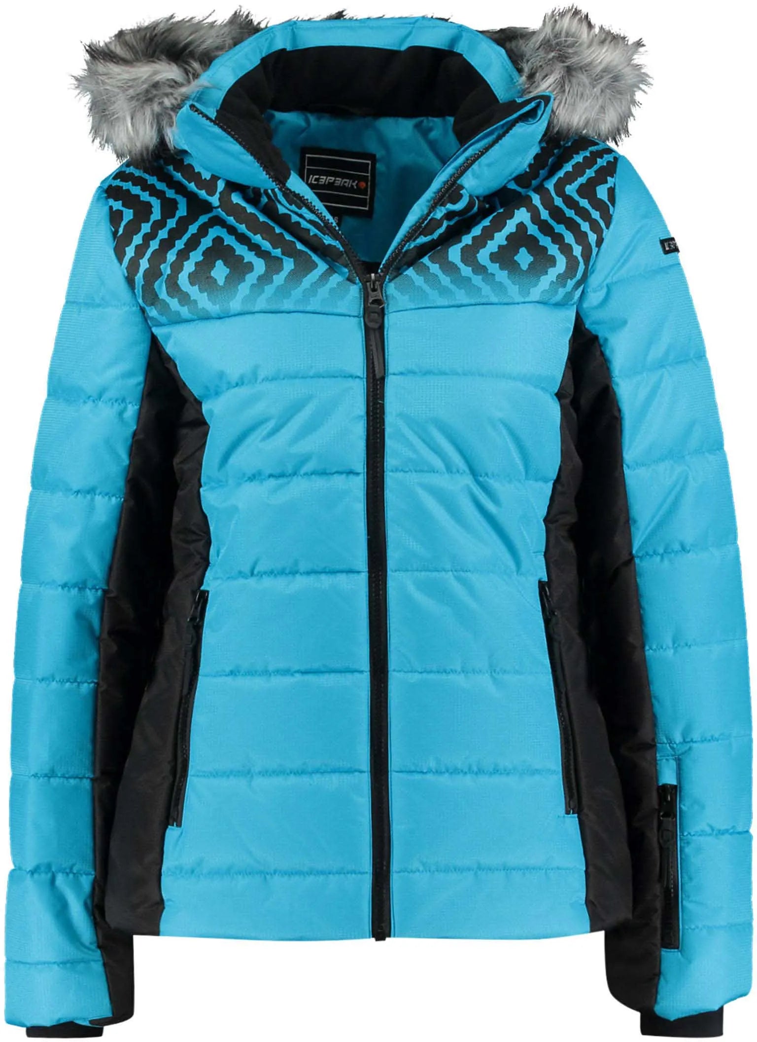 Jaqueta de esqui feminina icepeak vigevano jaqueta acolchoada azul 40