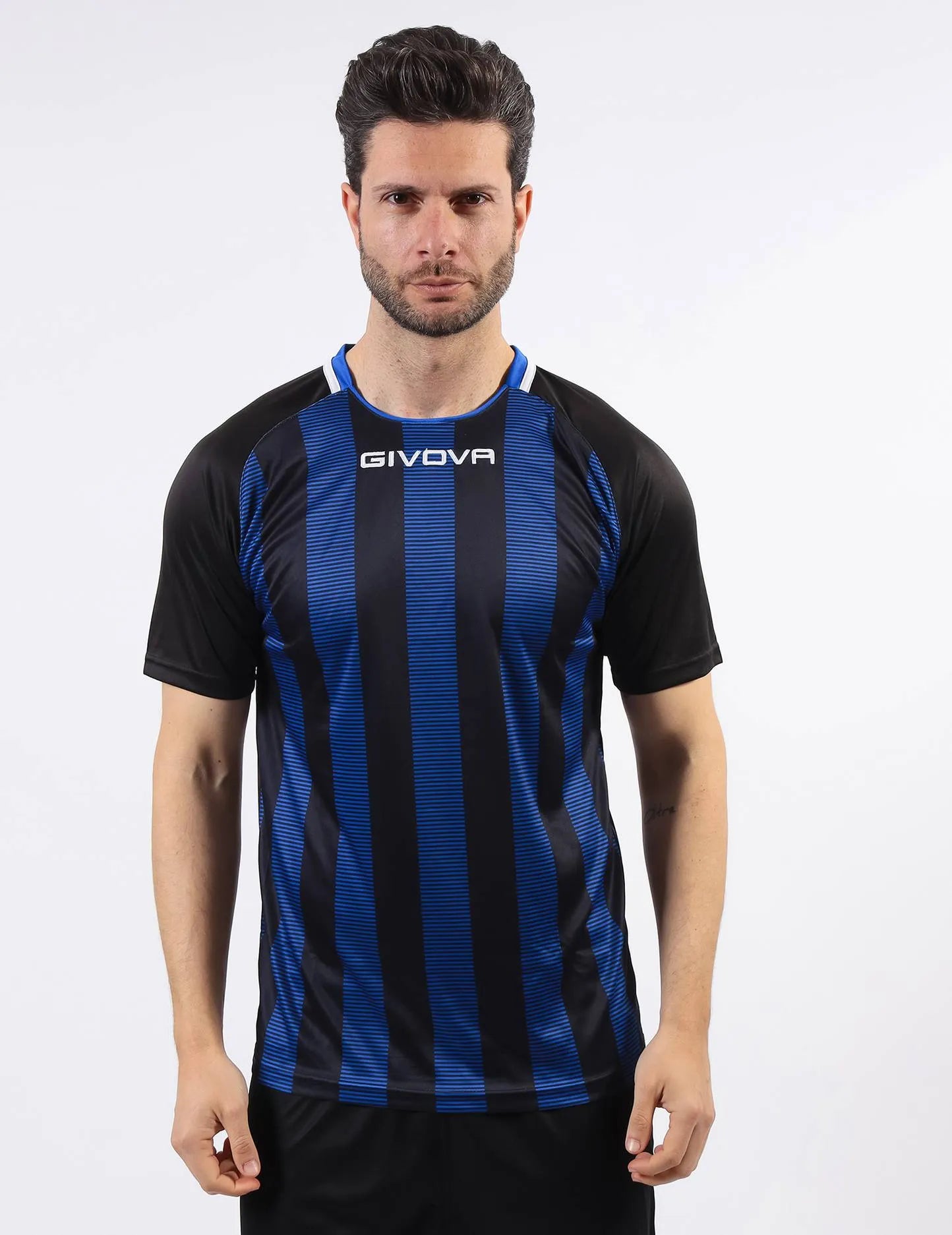 Sports T-shirt Givova Rugby Sort-kongelig Blå