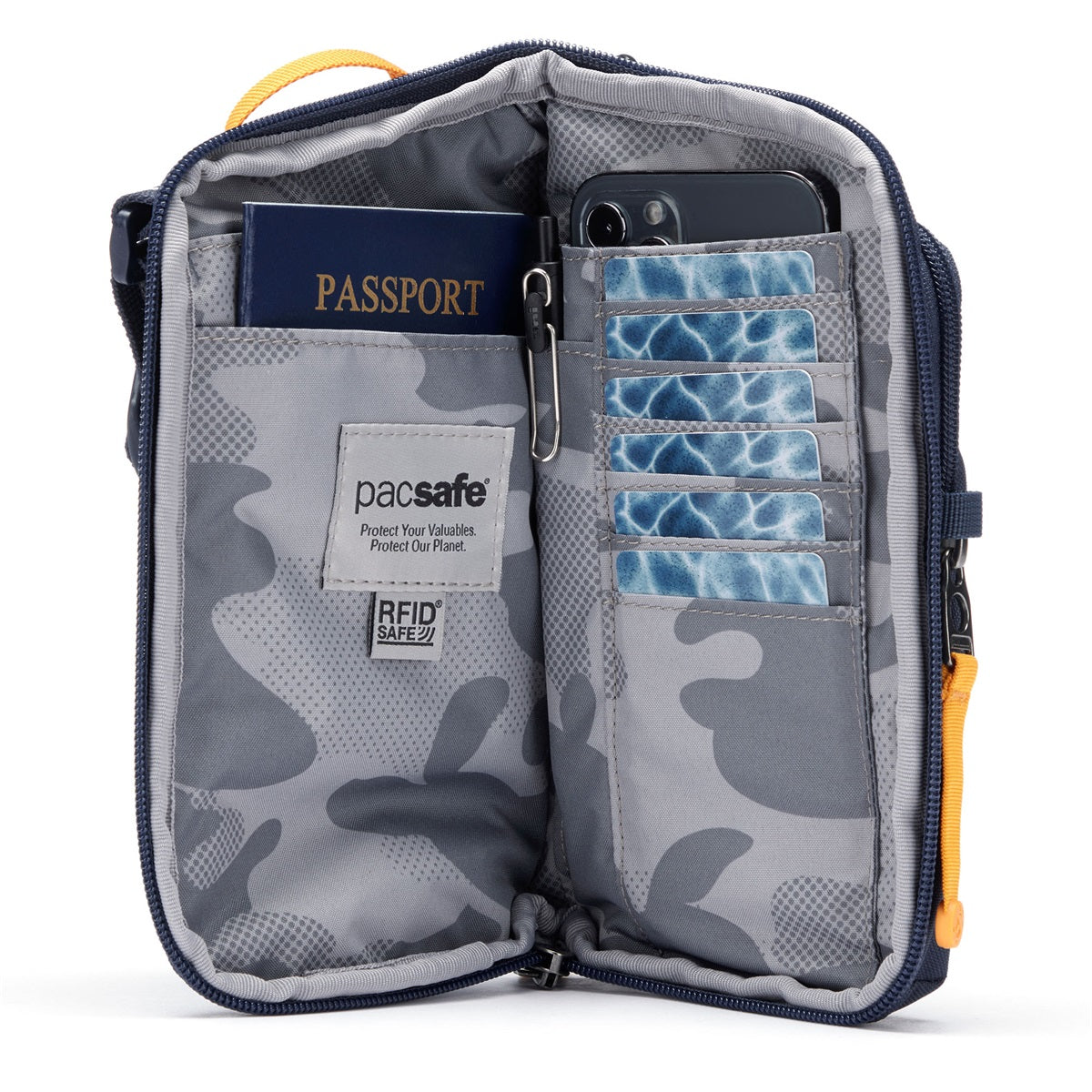 Pacsafe Go Tech Crossbody Coastal Blue