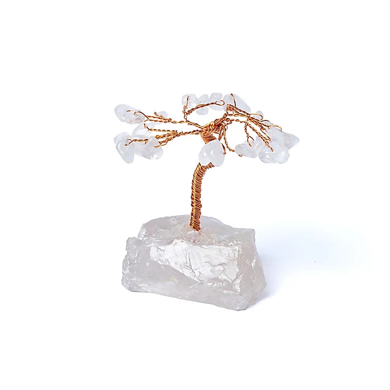 Kryształ górski z drzewa szlachetnego - 8x5cm; 85g Zestaw 2 szt