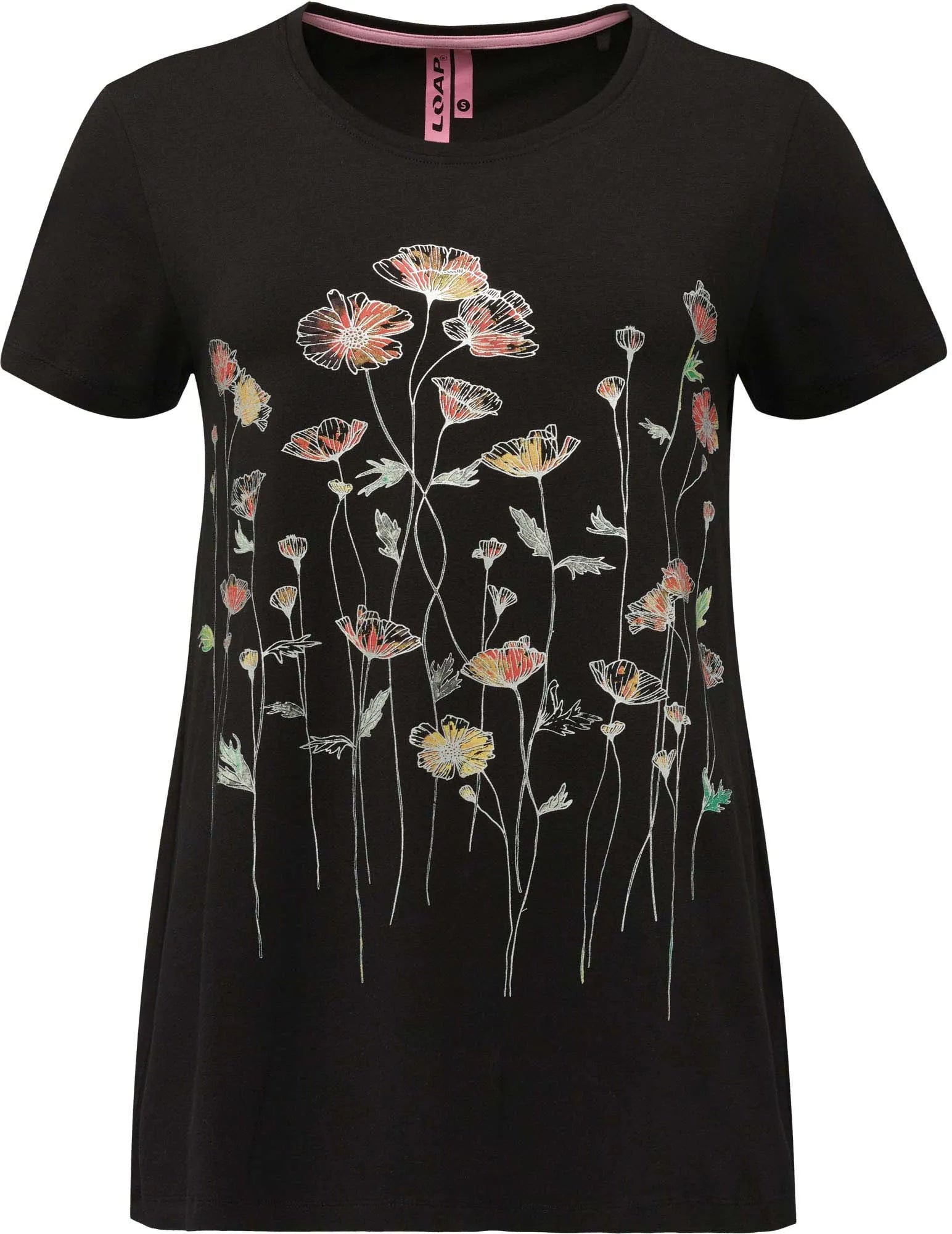 Dames T-shirt Loap Abonie Zwart