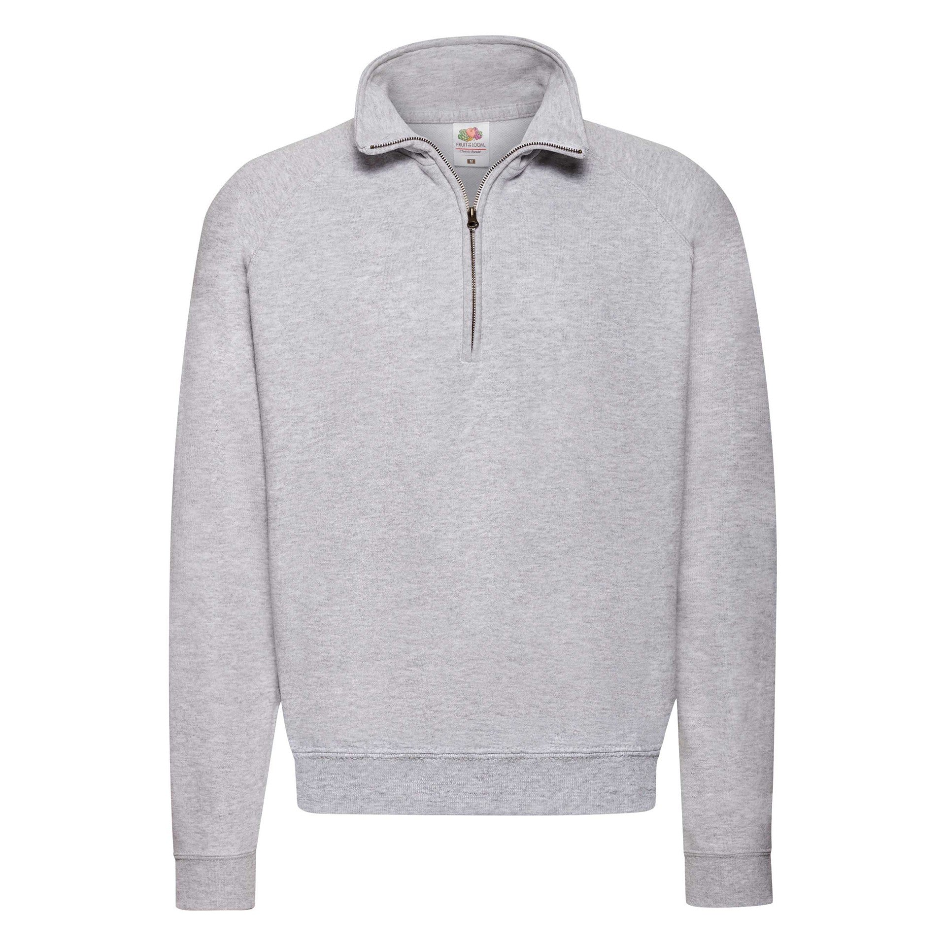 Sweatshirt Fruit Of The Loom Klassisk Zip Neck Vuxen Burgundy