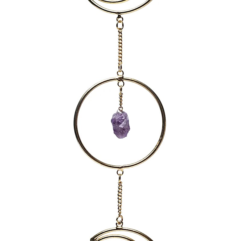 Fensterhänger Mondphasen vertikal goldfarben – 2er-Set – 56 x 8 cm