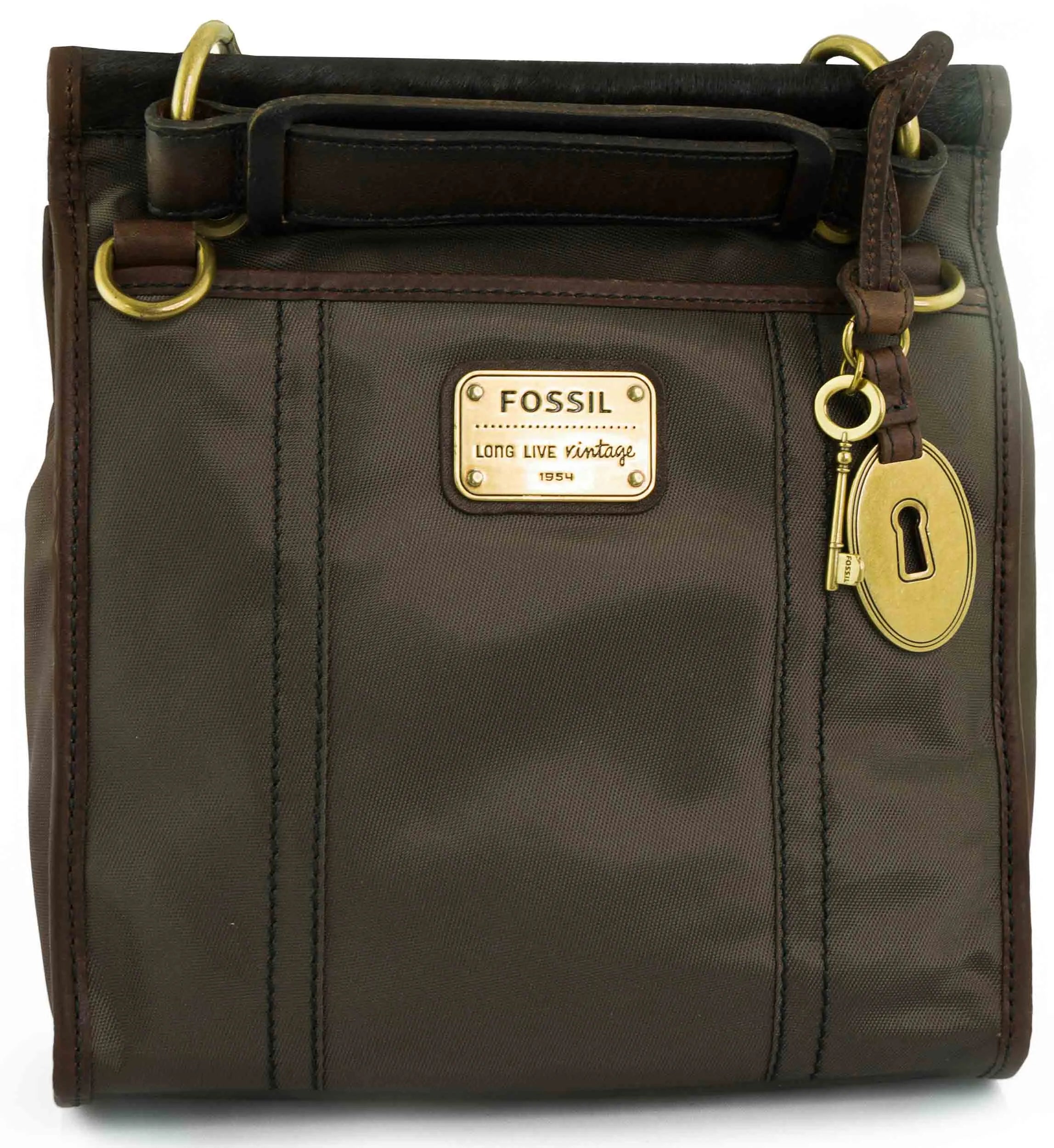 Női táska Fossil kézi válltáska Emory Crossbody Flap Olive Khaki