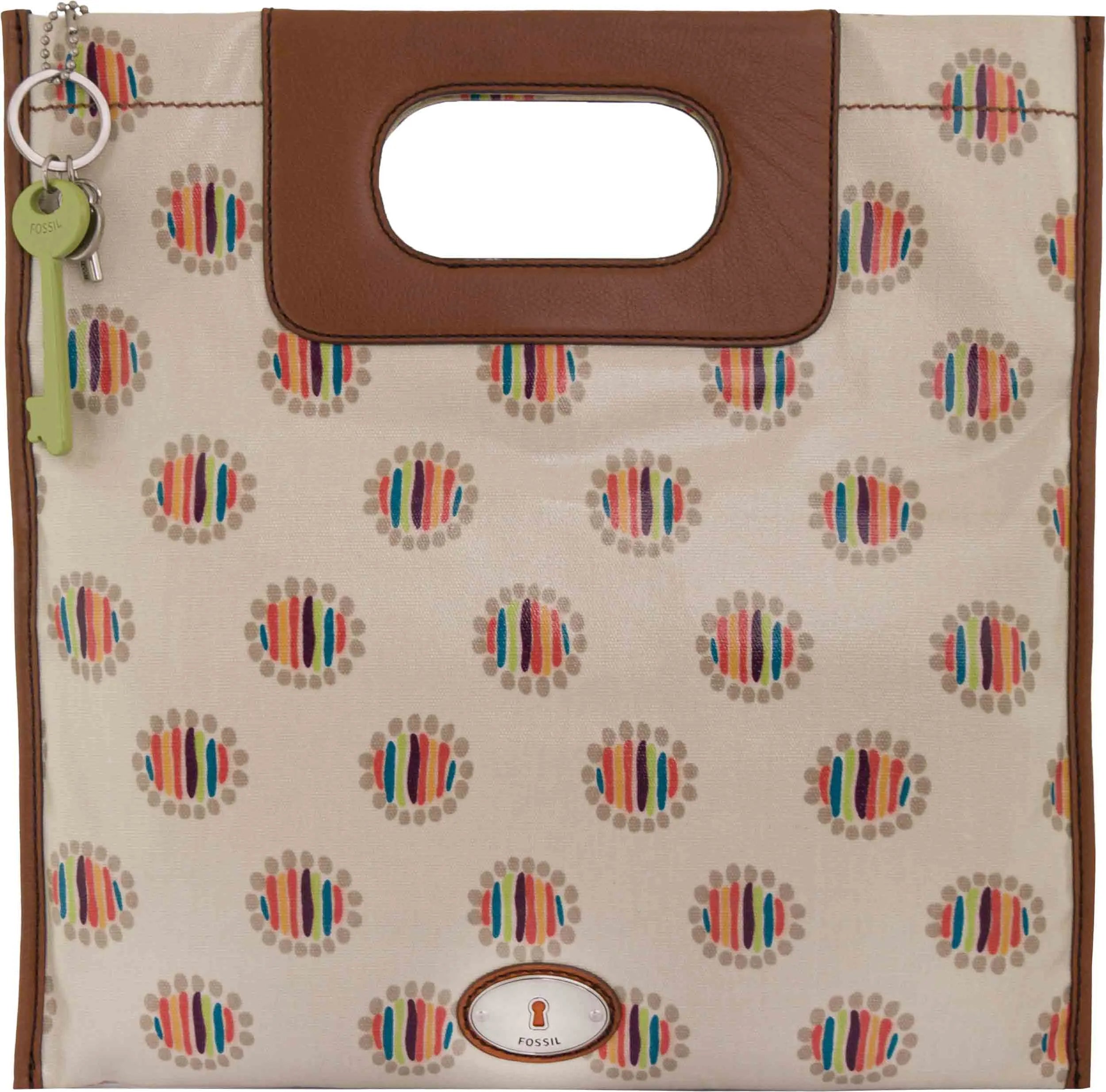 Taška fossil wmns taška cez rameno key-per slim béžová