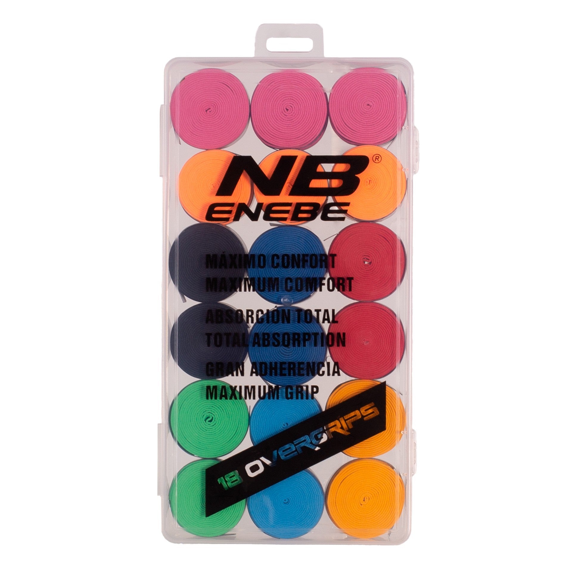 Pacote de 18 overgrips suaves enebe