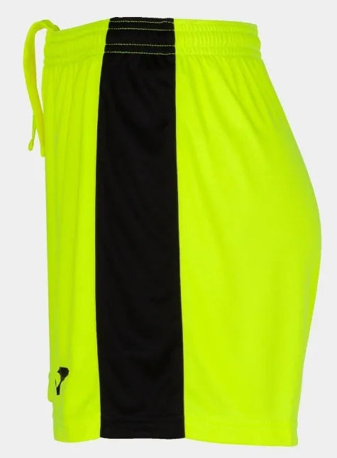 Calções de corrida femininos joma maxi short amarelo fluor 2xl