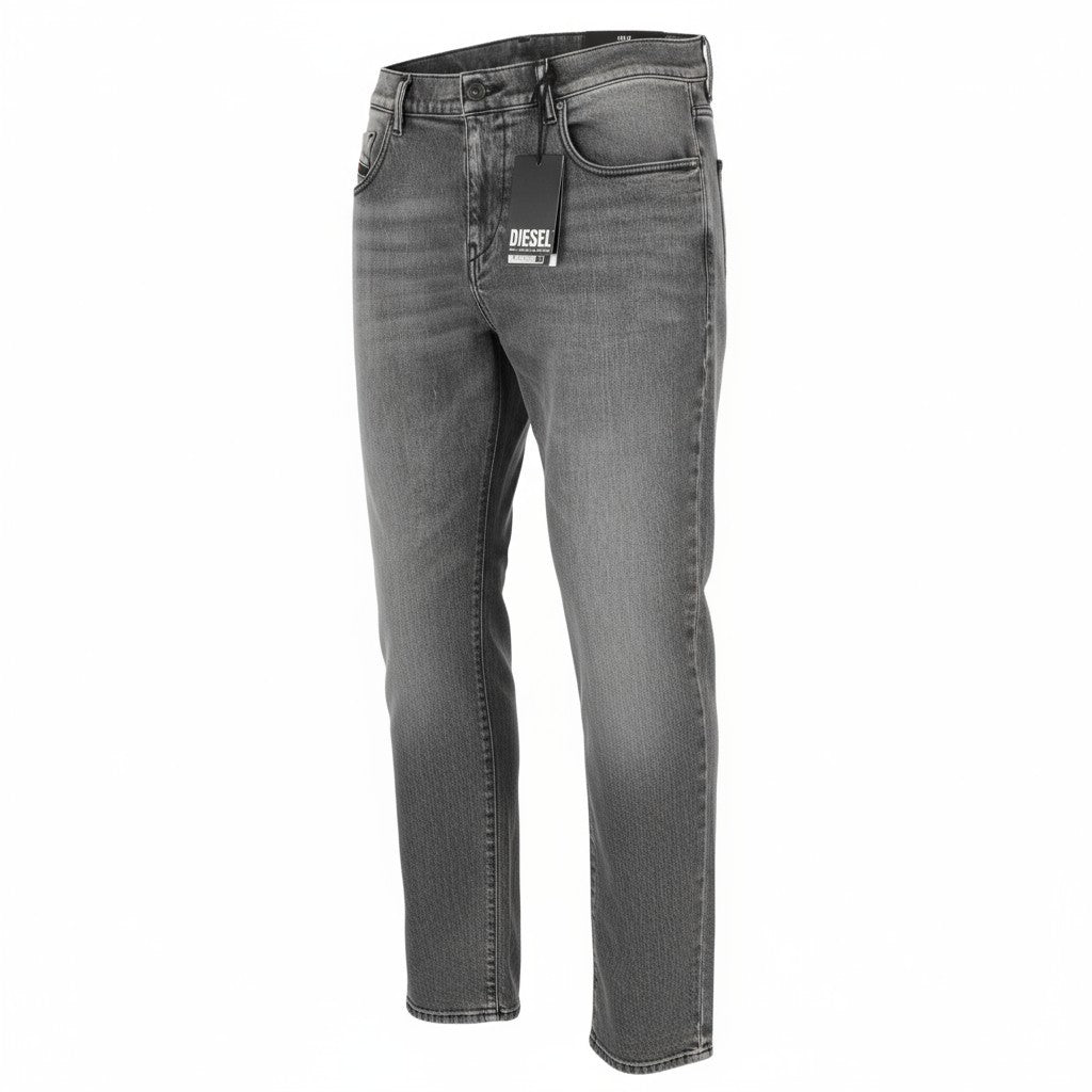 Diesel 2019 D-strukt R09ka mænds jeansgrå vasket slim fit lynlås Rrp225