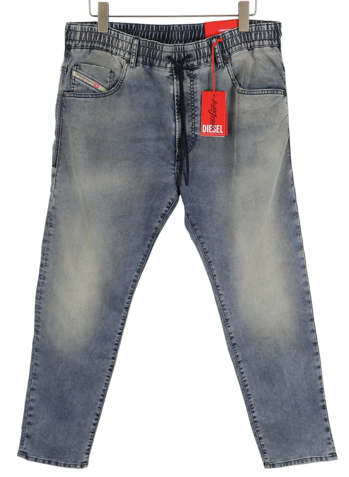Diesel D-krooley Jogg 068du mænds jeanssnøre blå denim Rrp295