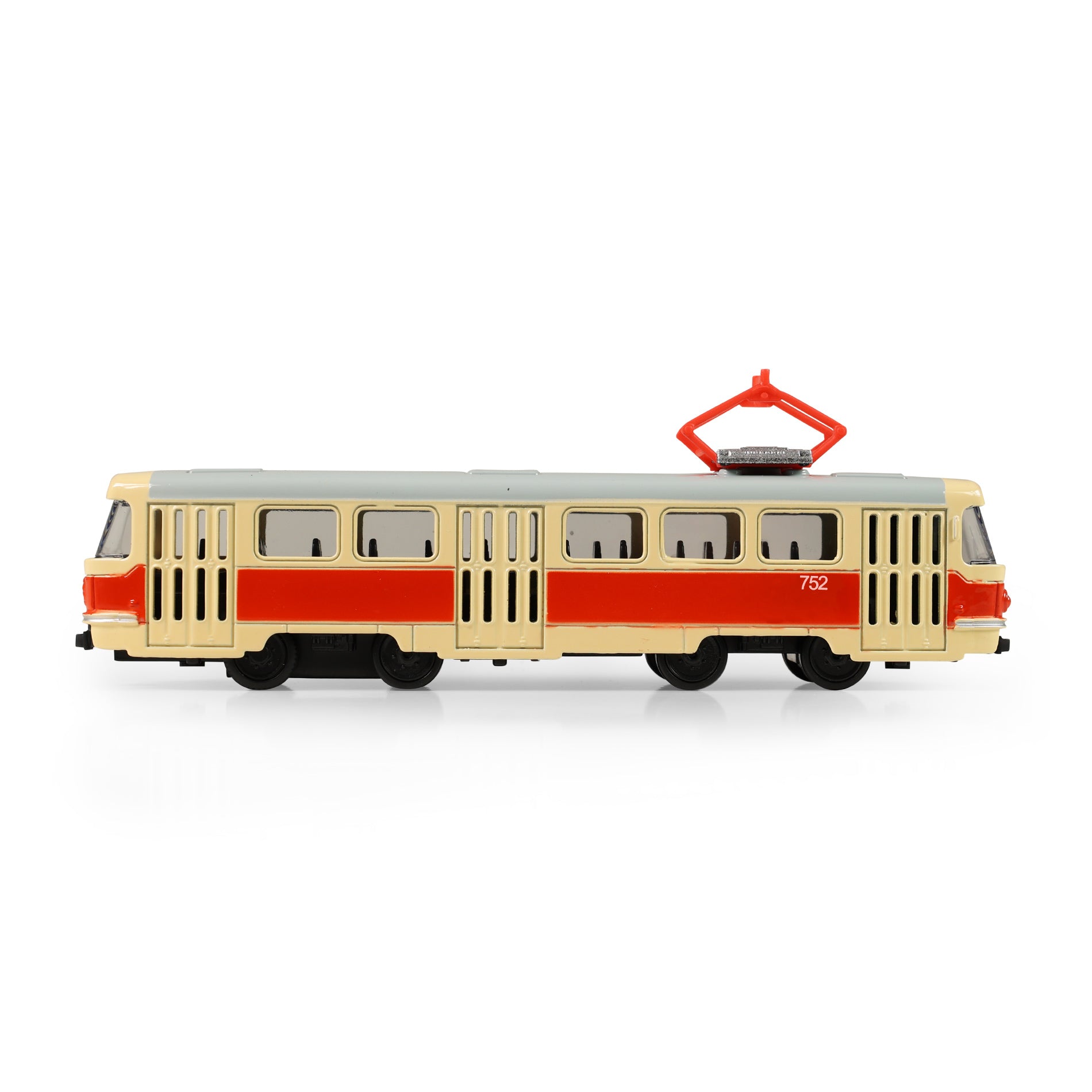 Kovová česká Retro Tramvaj 16 Cm