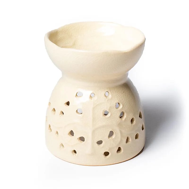 Crann Saoil Burner Ola Ceirmeach Nádúrtha --tacar de 2 ríomhaire - 11x9.5 Cm