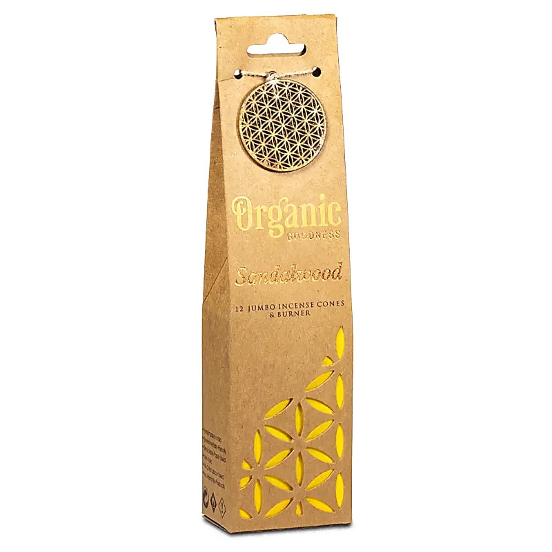 Organic Goodness Kadzidełka z drzewa sandałowego + palnik - 72g Opakowanie 6 szt