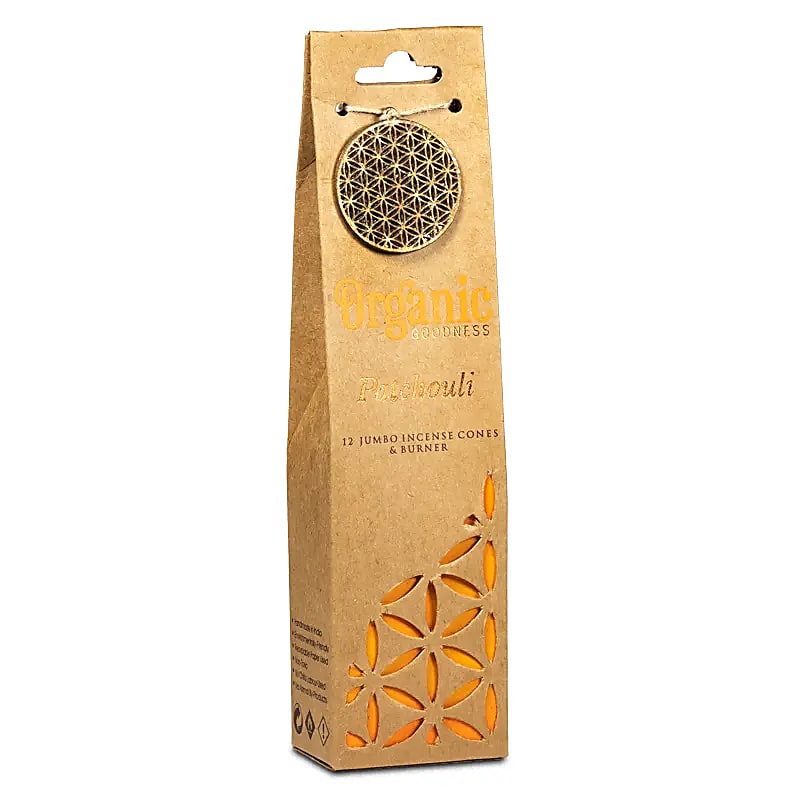 Organic Goodness Patchouli Røgelseskegler Brænder --pakke med 6 stk - 72g