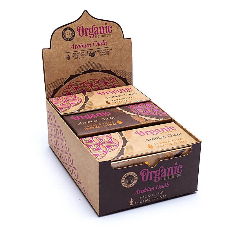 Arabian Oudh Natural Backflow Røgelseskegler - 24g