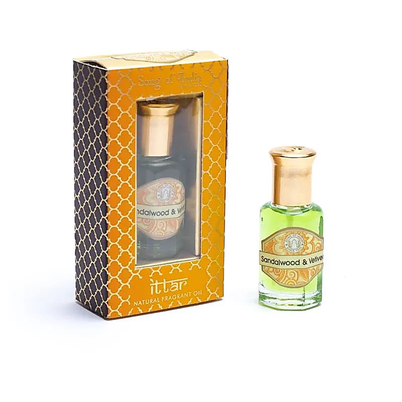 Sandalwood Vetiver Ola cumhráin Ayurveda - Pacáiste 10ml As 6 ríomhaire