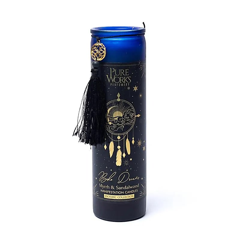 Coinnle Léirithe Aislingíonn Boho I nGloine Le Tassel - Pacáiste 300g As 6 ríomhaire